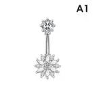 Dangled Belly Button Rings Surgical Steel Navel Piercing Crystal Bee Belly R S❤O