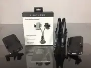 Limitless Dual Phone Station 2-in-1 Universal Dual Phone Mounts for Cup Holder