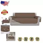 Elegant Reversible Couch Protector Cover for Pets - Easy to Clean, Brown/Brown