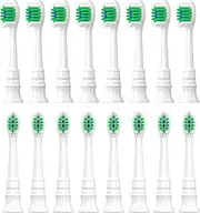 Lanveda Replacement Toothbrush Heads Compatible with Philips Sonicare Replacement Heads, Replacement Brush Head Compatible with Phillips Sonicare 4100 5100 5300 6100 Electric Toothbrush, 16 Pack