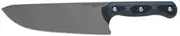 TOPS Knives Dicer 8 Chef Kitchen Knife, 7.75in, CPM S35Vn Steel, Drop Point, Black Canvas DCR8-01