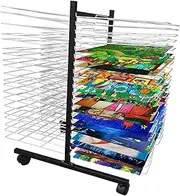 Art Drying Rack for Classroom,Double-Sided Painting Rack on Wheels,40 Shelves Suitable for Home and Art School Drying Rack