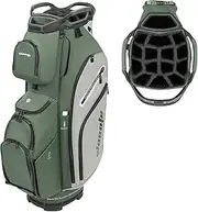 wosofe Golf Cart Bag Men Women Blue White Black Green Multiple 10 Pockets 14-Way Full-Length Dividers Adjustable Strap Lightweight Cooler Pouch Handles Rain Cover