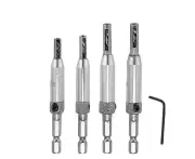 4pcs Self-centering Drill Bits High-speed Steel Hinge Drill Bit Door Window Hinge Hole Opener Hole
