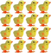 16 Pack Chain Chicken Novelty Jumping Chicken Gag Plush Chick Kids Party Party Supplies Props