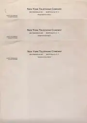 3 Pieces of Stationery from the New York Telephone Company Buffalo NY
