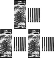 VICASKY 3sets Lump Charcoal Painting Shading Sticks Sketch Sticks for Artists Compressed Charcoal Art Supplies Fine Carbon Material Comfortable Grip for Beginners and 6pcs*3