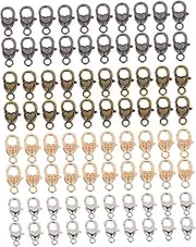 COHEALI Unique Heart Lobster Clasp 80pcs DIY Jewelry Clasp Hook for Lanyard Backpack