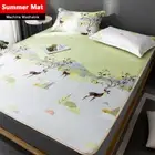 Easy-to-clean Printing Foldable Summer Cool Pillowcase Ice Silk Mattress Sheets