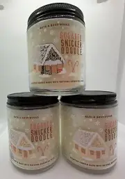 Bath & Body Works Sugared Snicker Doodle Single Wick 7 Oz Candle x3
