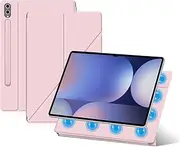 [Jarttarn] Magnetic Case Compatible with Samsung Galaxy Tab S10 Plus/S10+ 12.4 Inch (2024),Magnetic Smart Tablet Case,with Pen Slot and Multi-View Bracket,Auto Sleep/Wake Function (Pink)