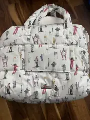 NWT Betsey Johnson Ski Snowboard Weekender Travel bag Carryon Neck Pillow White