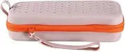 Swimming Goggle Storage Case-Silicone Material, Swimming Goggles Protective Case Drain with Portable Eyeglasses Zipper Hole,