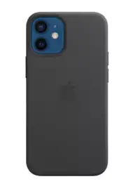 Genuine leather black case for iphone 12 mini