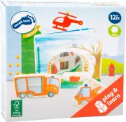 Interactive Picture Book Fire Engine Wooden Kids Picture Book Baby 12 Months Toy