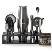 Cocktail Shaker Set 13 Pcs Bartender Kit Stainless Steel Bar Tool Set Gunmetal