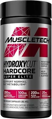 Muscletech Weight Loss Hydroxycut Hardcore Super Elite Slimming Pills 100 Count