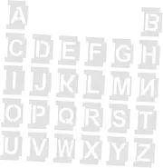 DECORNIJIA 26pcs Alphabet Stencil Reusable Durable Drawing Templates for Fun DIY Painting Projects Safe Pet Material for Creative Crafts