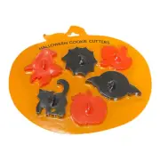 Wangs Halloween Cookie Cutters Cat Witch Ghost Pumpkin Bat Spiderweb Plastic