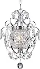 Amorette Mini Chandelier Chrome Crystal Chandeliers, 1 Light Modern Elegant Glam