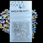 Nail Art Rhinestone Pearl Round Crystal Hot Fix Flat Back Clear 242081 - 144pcs
