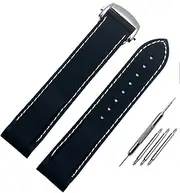 [KLVN] 20mm 22mm Curved interface Rubber Silicone Watch Bands For Omega Seamaster 300 speedmaster Strap Watchbands