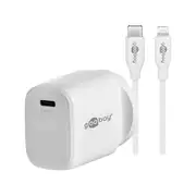 Goobay Fast Charge Wall Charger 20W USB-C PD + USB-C - Lightning - W