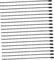 KOCKSHION 100pcs 2.4mm Ball Bead Metal Chain for Bag Hanging Diy Jewelry Making Decorative Bead Chains Black Extender Chain for Necklace Bracelet Key Ring
