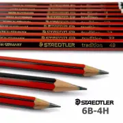 12 x Staedtler Tradition Pencils Sketching - 6B 5B 4B 3B 2B B HB F H 2H 3H 4H
