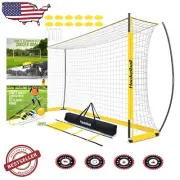 Ultimate Portable Soccer Training Set with Full-Size Net, Agility Ladder & Cones