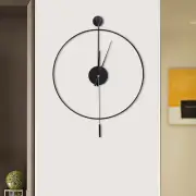 Large Wall Clock w/Pendulum Modern Office Home Shop Art Decor Non-Numeric Silent