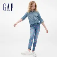 在飛比找蝦皮商城優惠-Gap 女童裝 棉質舒適翻領牛仔襯衫-藍色(535853)