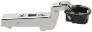 Blum 75T4300 CLIP Top Inset Screw-On Glass Cabinet Door Hinge - Black