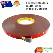 For 3M Genuine Double Face Sided Automotive Grade 6mm x 33meters Tape