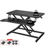OZNALA 80*40CM Standing Desk Laptop Riser Height Adjustable Stand Up Sit Stand Computer Shelf