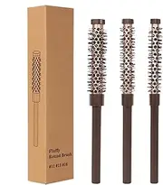 Tuxuseo Hairstyle Brush, Round Brush for Blow Drying, Styling Roller Comb, Round Moustache, Professional Rolling Brush, Rollling Comb for Bangs, Beard, Thin Short Hair