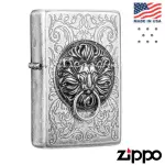 【美國製 ZIPPO】送袋》台灣公司貨 尊爵獅王之徽(古銀)防風打火機/原廠終身保修_ZA-1-35B