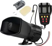 Car PA Speaker - 12V 100W Horn PA Speaker Warning Siren Speaker | Warning Horn Pa Speaker with 7 Loud Sounds,