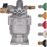 Mikatesi 3/4" Shaft Horizontal Pressure Washer Pump - 2600-3000 PSI @ 2.5 GPM - Original Engineering OEM Pump for Honda Simpson Ryobi Etc Most Brand gas engine power washer