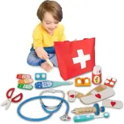 Montessori Wooden Doctor Kit Basic Skills Educational Sensory Toy Learning