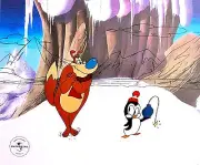 CHILLY WILLY & SMEDLY Universal Studios Animation Art Sericel Cel
