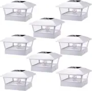 Solar Post Cap Lights 0Utdoor, Bright Solar Powered Post Lights with Edison LED