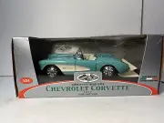 Bburago 1957 Chevrolet Corvette Fuelie Blue 1/24 Diecast NEW NIB
