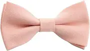 [DB Dickie Bow] Children's Kids Boys Vintage Blush Pink/Peach Elasticated Cotton Bow Tie, Vintage Blush Pinky peach, One Size
