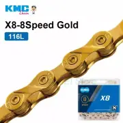 KMC 6/7/8 Speed X8 Gold Road MTB Mountain BikeBicycle Chains 116L For Shimano
