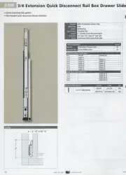 K&V #8300B-12" DRAWER SLIDES, 3/4 EXTENSION, 75 POUNDS CAPACITY, WITH SCREWS