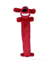 Multipet Loofa Dog Toy Red plush with large Squeaker 12" Valentine's Day