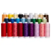 100% Cotton Essential Thread Set 26 Spools 220 Yards Thread Carrier