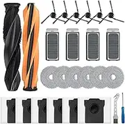 Pack of 26 Accessories Compatible with Dreame X50 Ultra Complete / L50 Pro Ultra / X50 Master Robot Vacuum Cleaner Replacement Parts Accessory Set Main Brush Dust Bag Side Brushes Wipes HEPA Filter