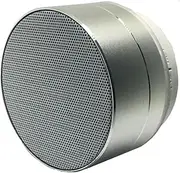 jojofuny Wireless Outdoor Speaker HiFi Stereo Subwoofer Supports Microphone u Disk Silver Portable Music Player for Travel Home and Parties